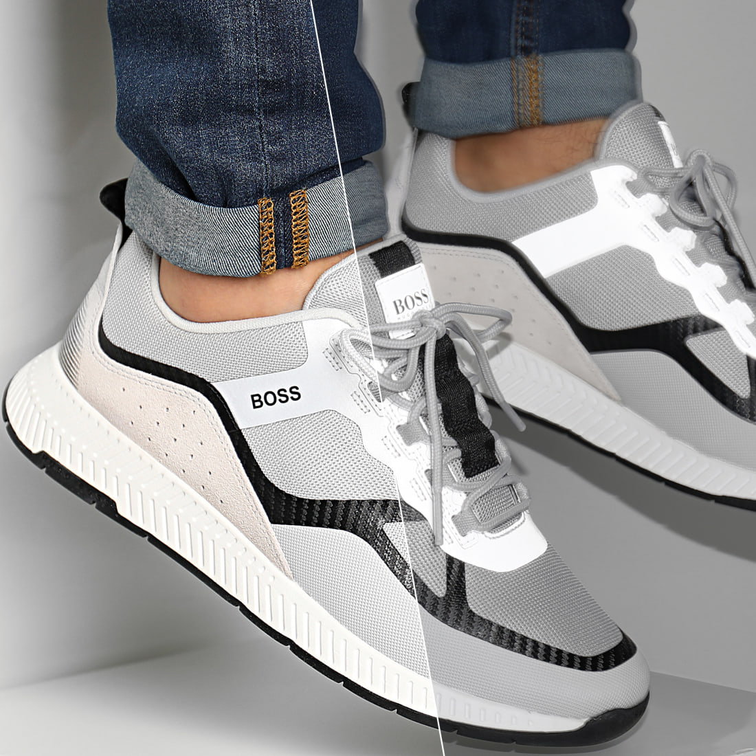 BOSS Baskets Titanium Runner 50440774 Reflective Gris