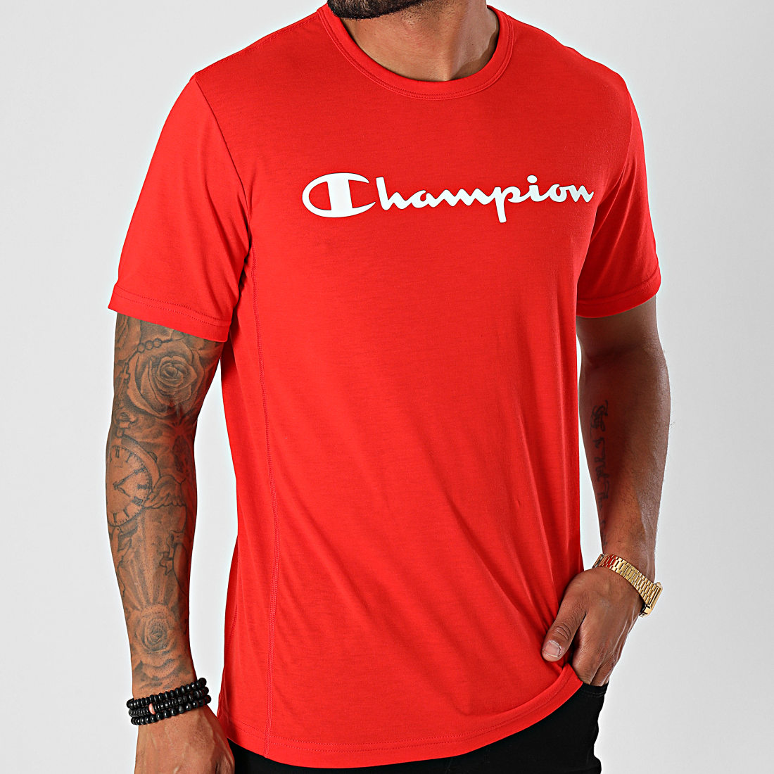 T shirt champion homme rouge store