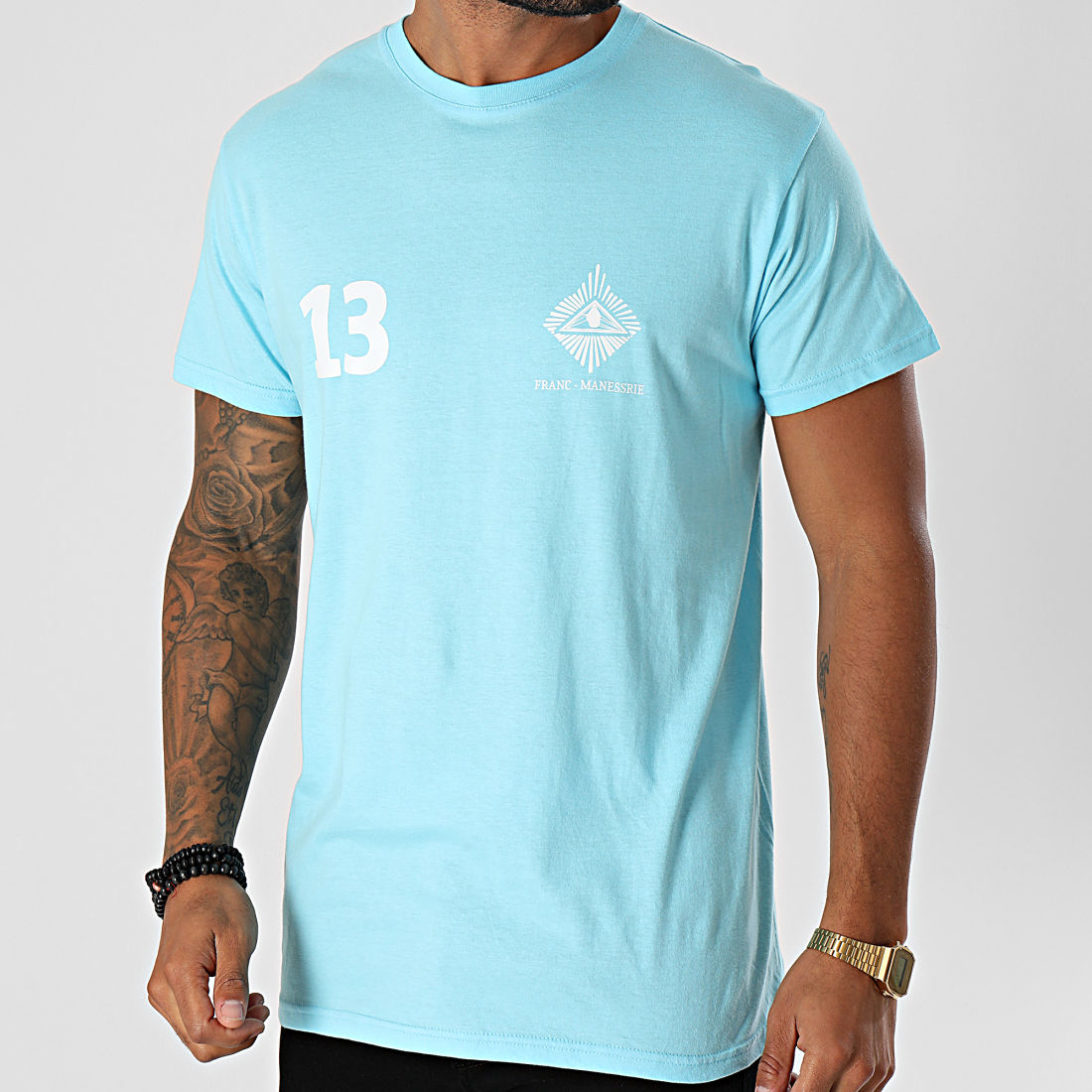 Soso Maness Tee Shirt Zumba Cafew Bleu Clair