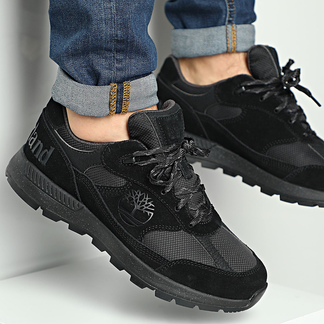 timberland field trekker low hiker black