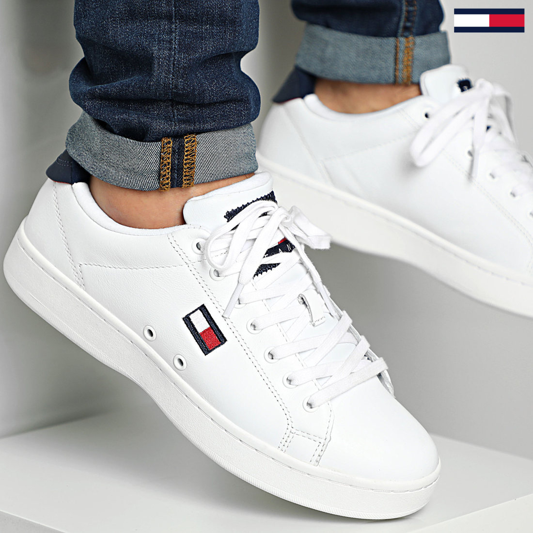 Tommy Jeans Baskets Cupsole Heritage Sneaker 0381 White