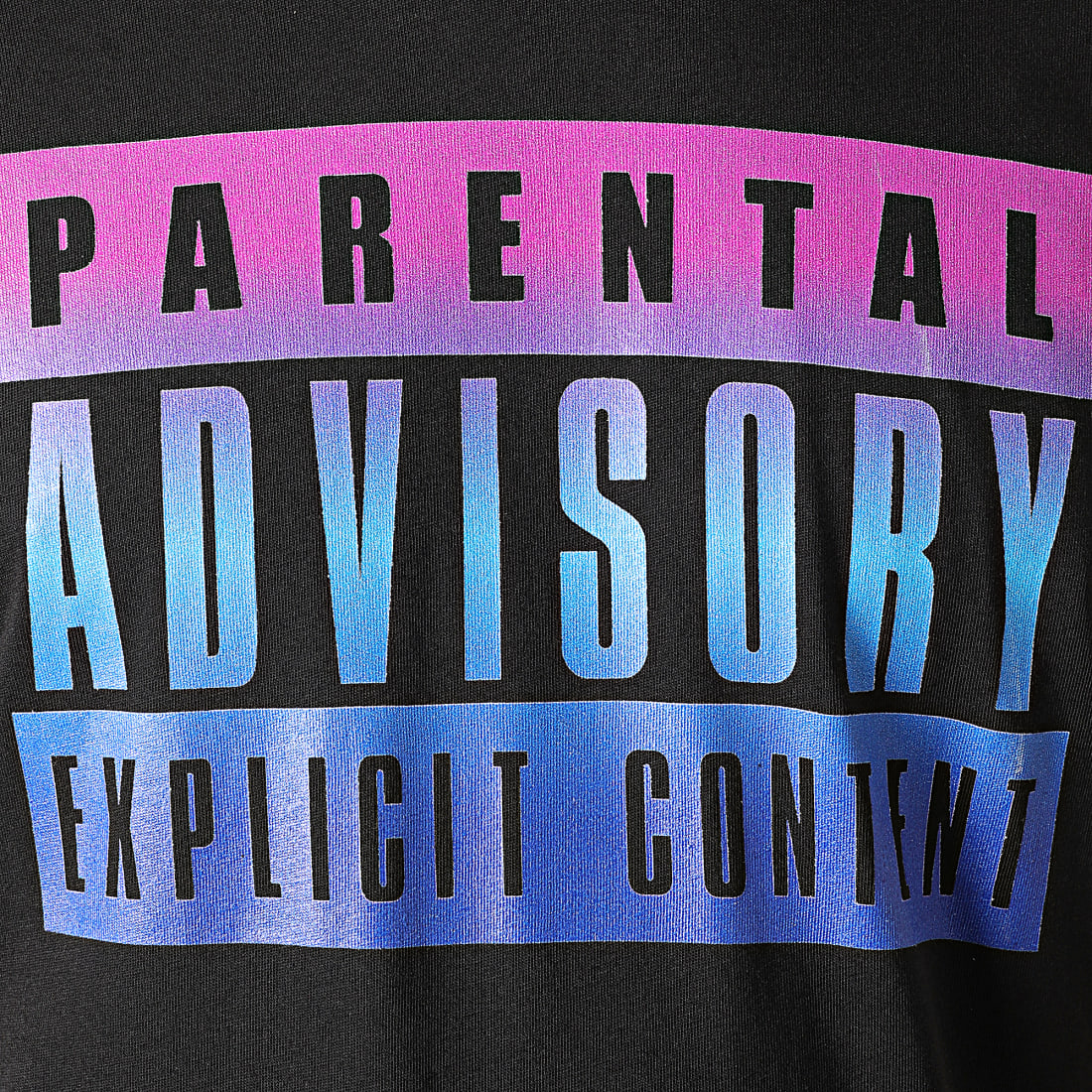 Parental Advisory - Tee Shirt Logo Gradient Noir Dégradé
