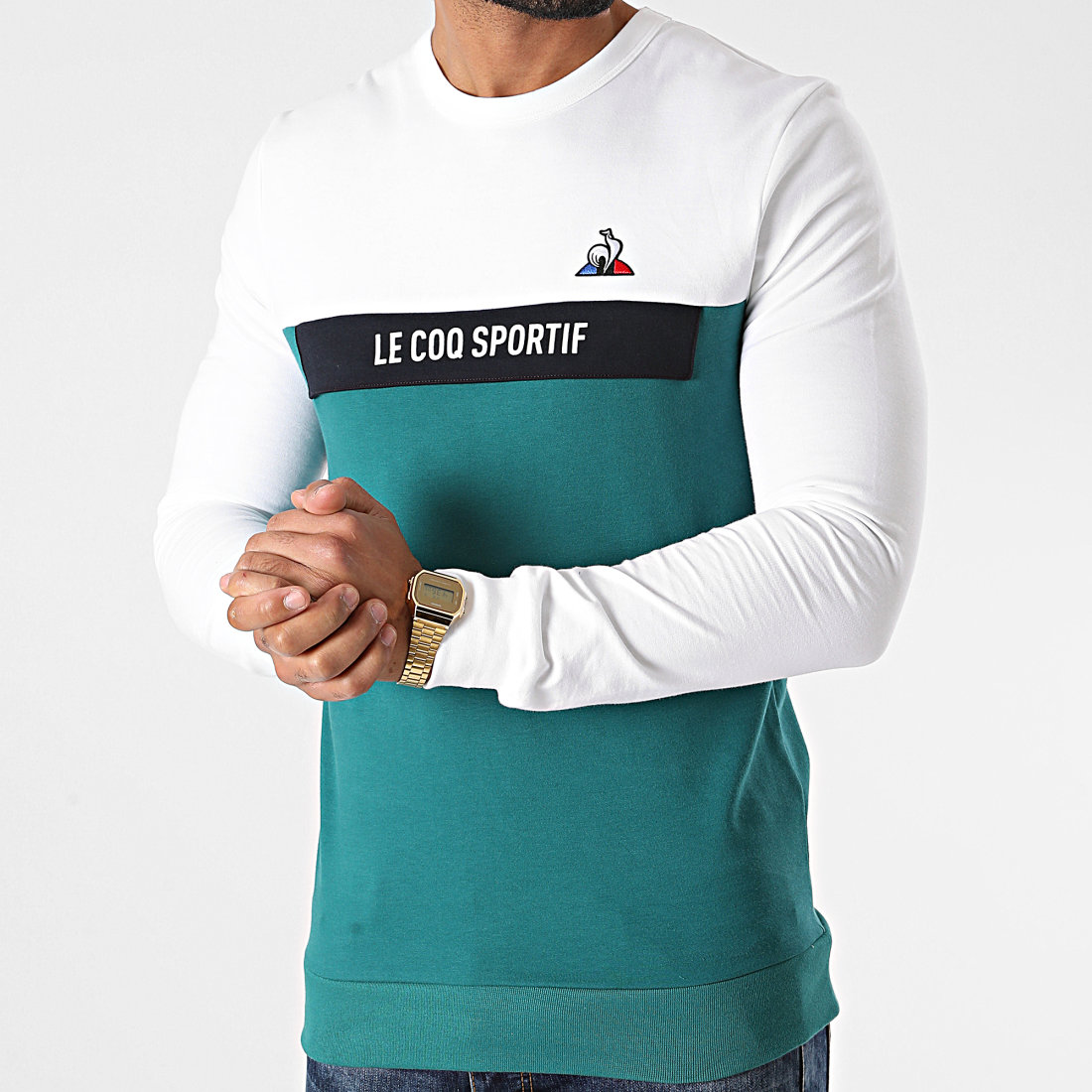 sweat le coq sportif homme verte