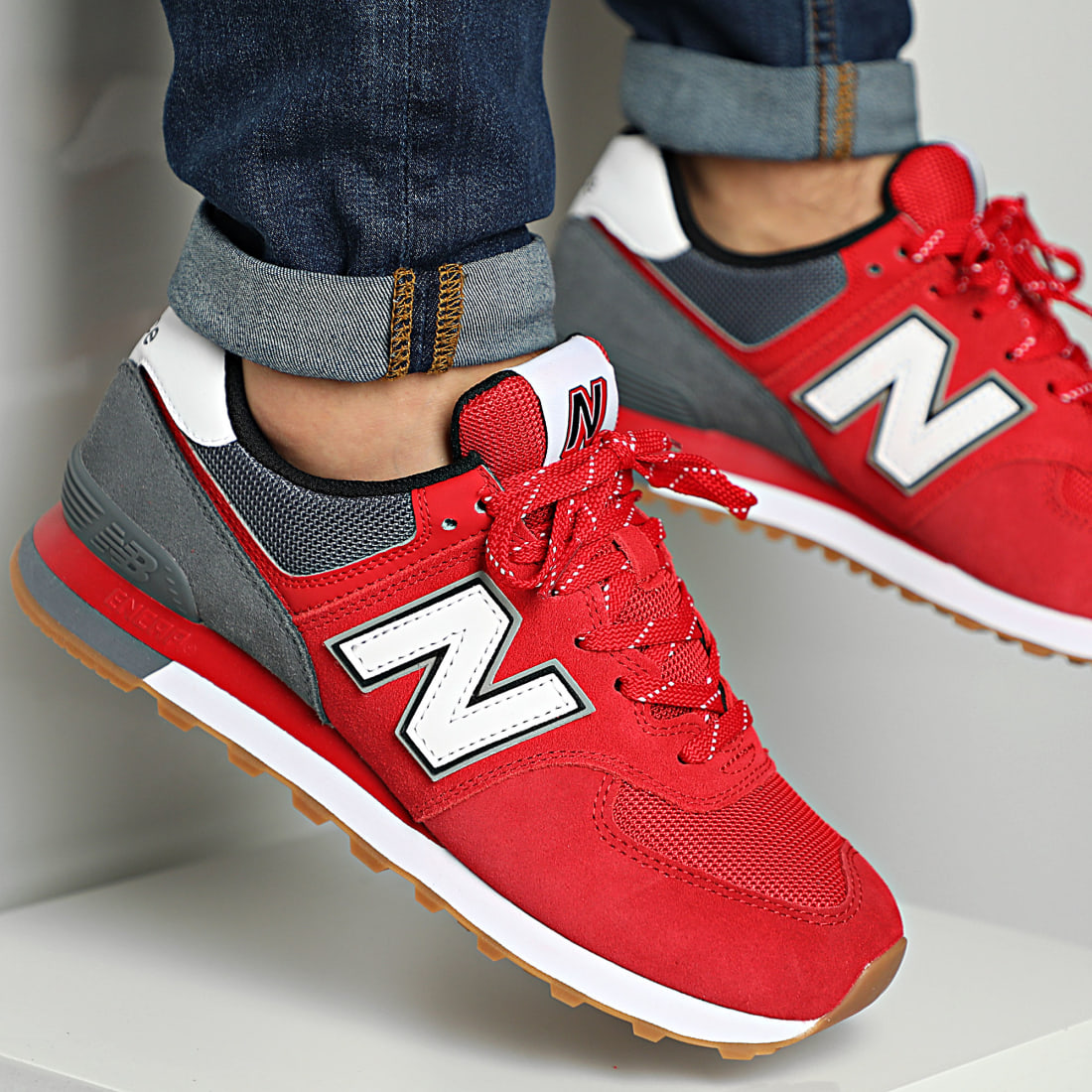 new balance 574 sport rouge