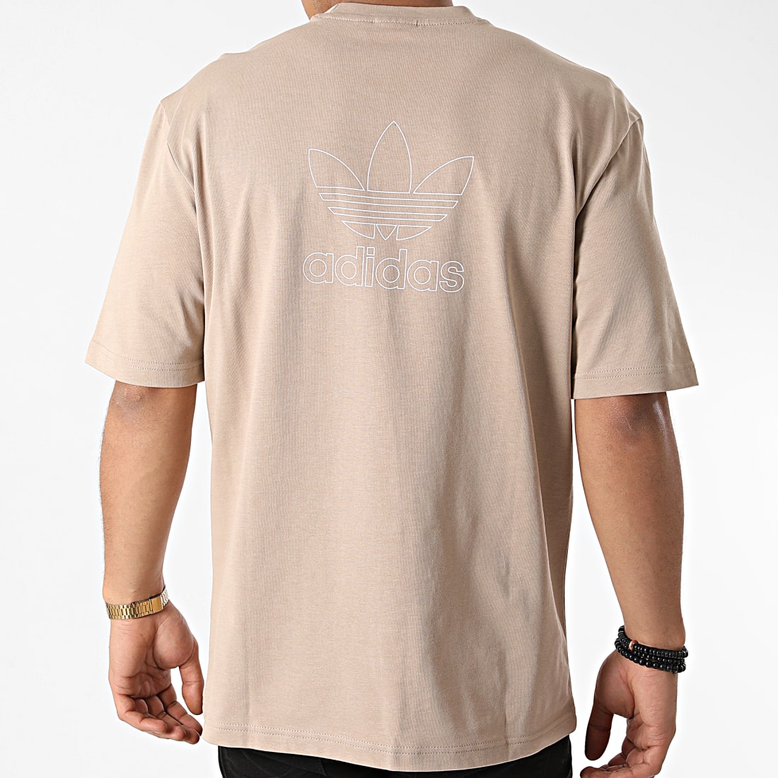 Adidas Originals - Tee Shirt Trefoil Boxy With Front GE0796 Beige - LaBoutiqueOfficielle.com