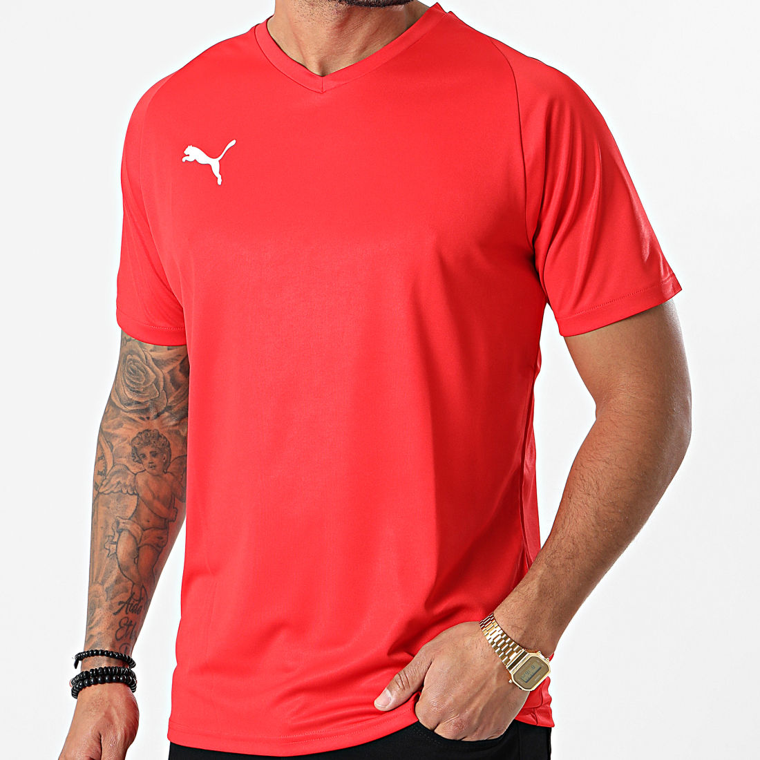 T shirt on sale puma rouge