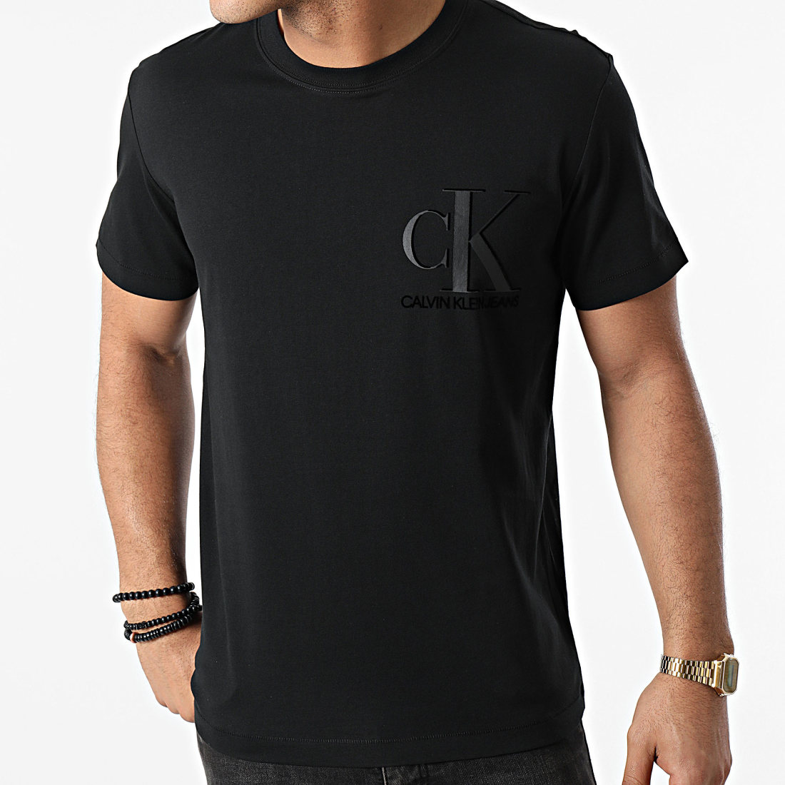 Tee Shirt Matte And Flock Monogram 7064 