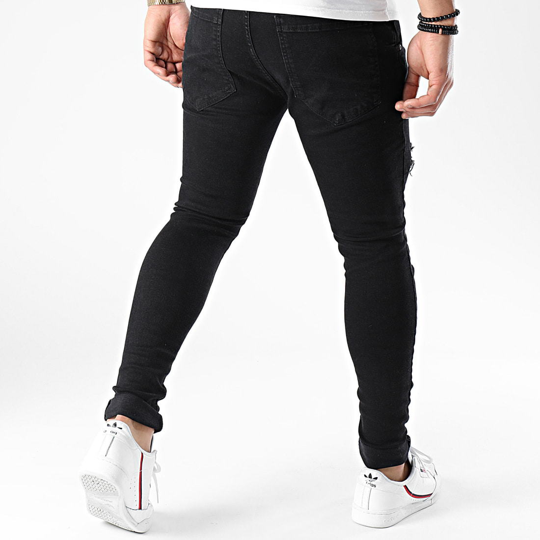 SikSilk Jean Skinny Deluxe Low Rise SS17044 Noir
