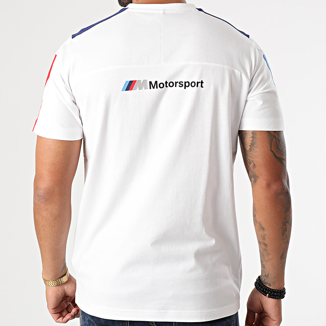 T-shirt droit coton signature BMW Puma en blanc pour vêtements homme, Galeries Lafayette : un large choix de $libelle