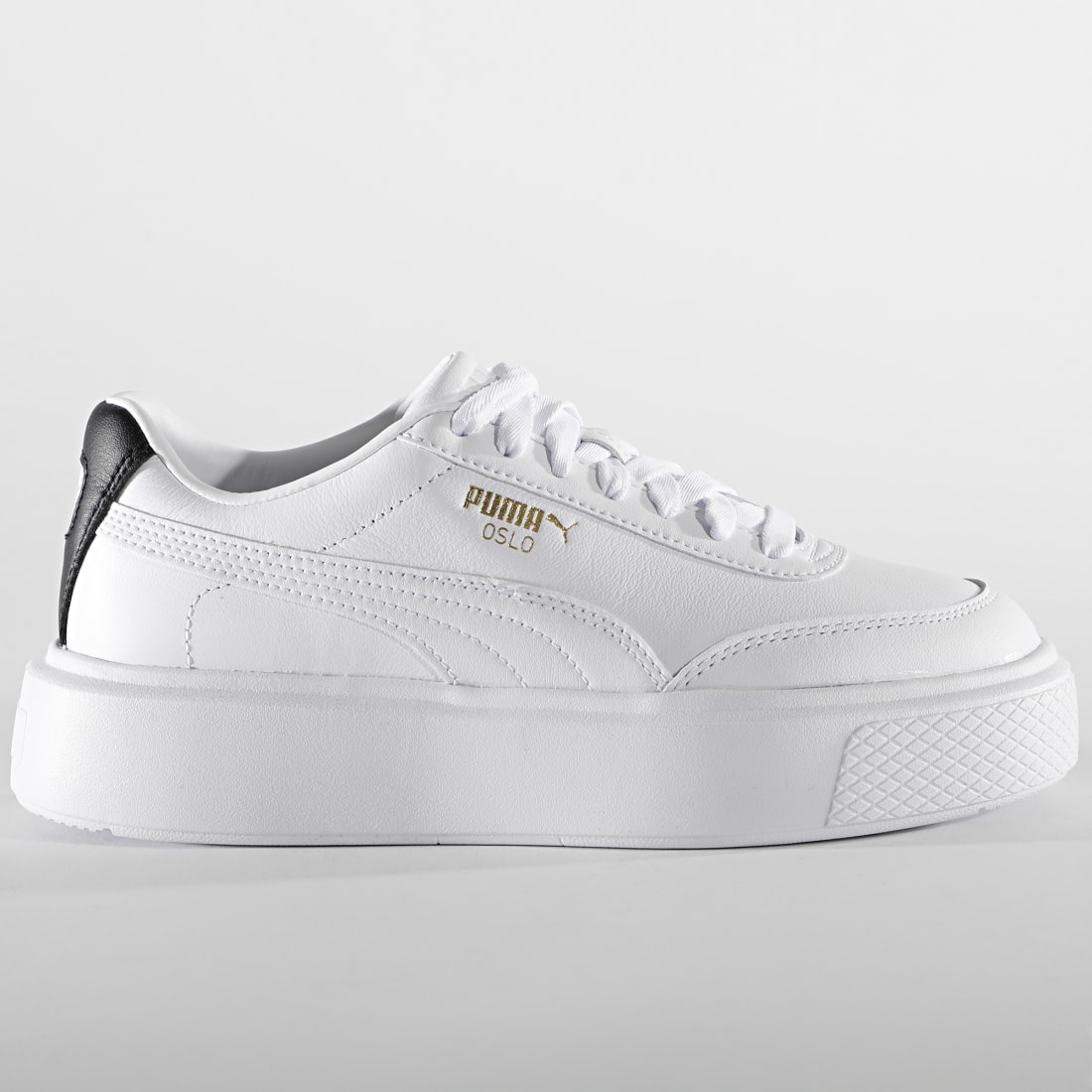 puma oslo femme trainers with in white and tan