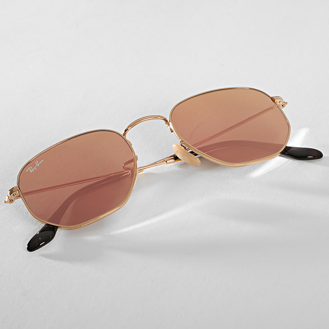 RayBan De Soleil Hexagonal Flat Lenses Flash 3548N Doré