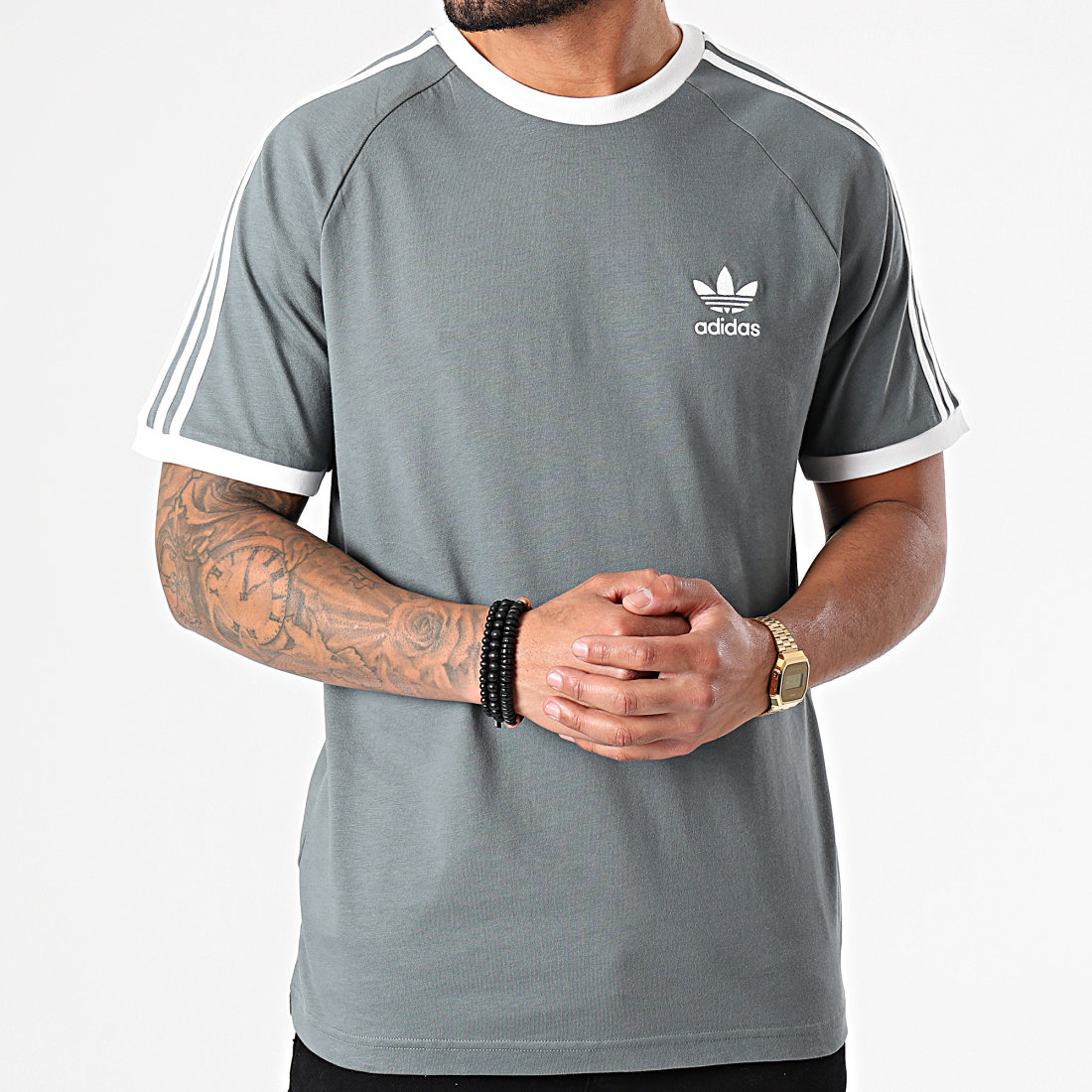 Adidas Originals - Tee Shirt A Bandes GN3500 Gris - LaBoutiqueOfficielle.com