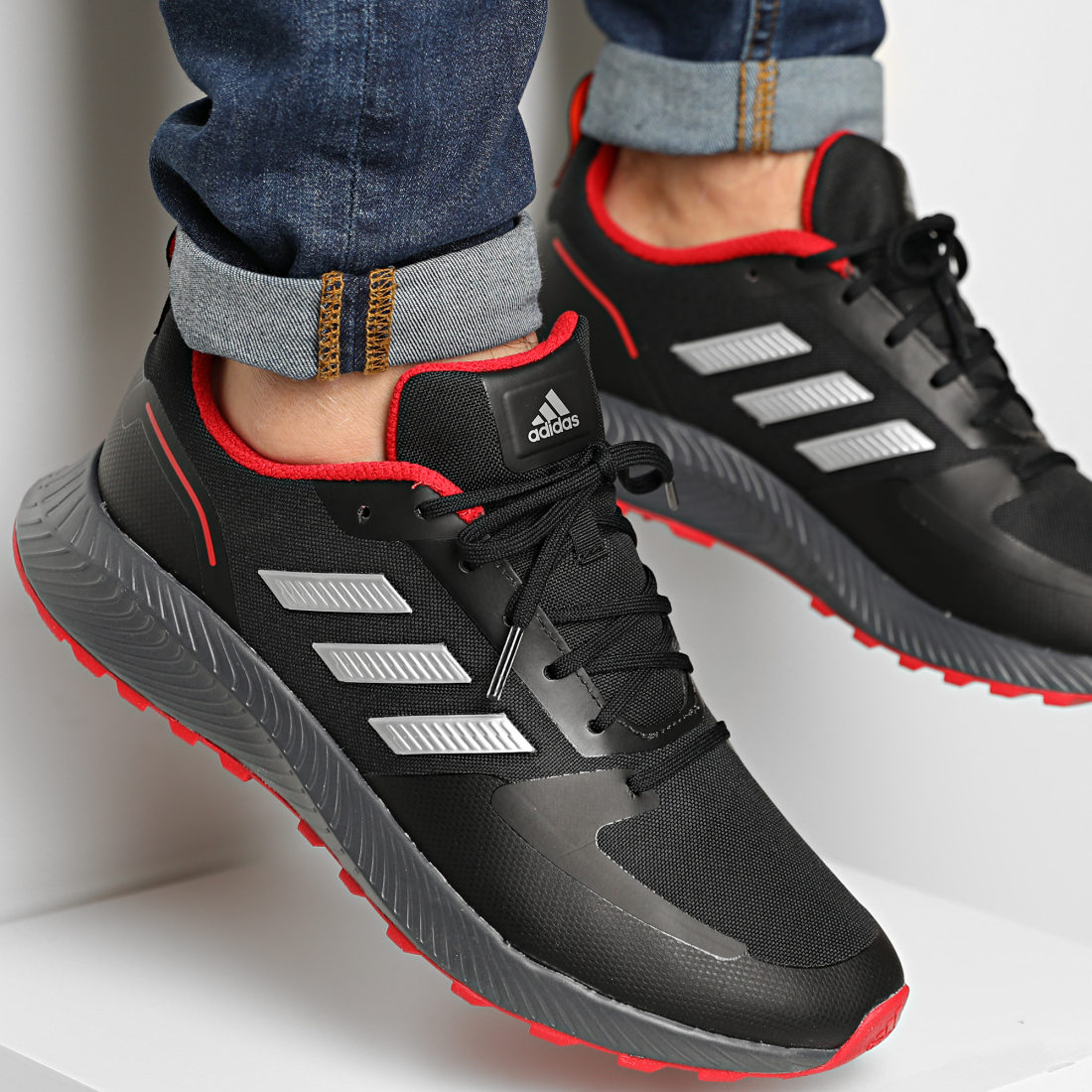 Adidas Performance - Baskets RunFalcon 2 TR FZ3577 Core Black Siver Metallic Grey Six 