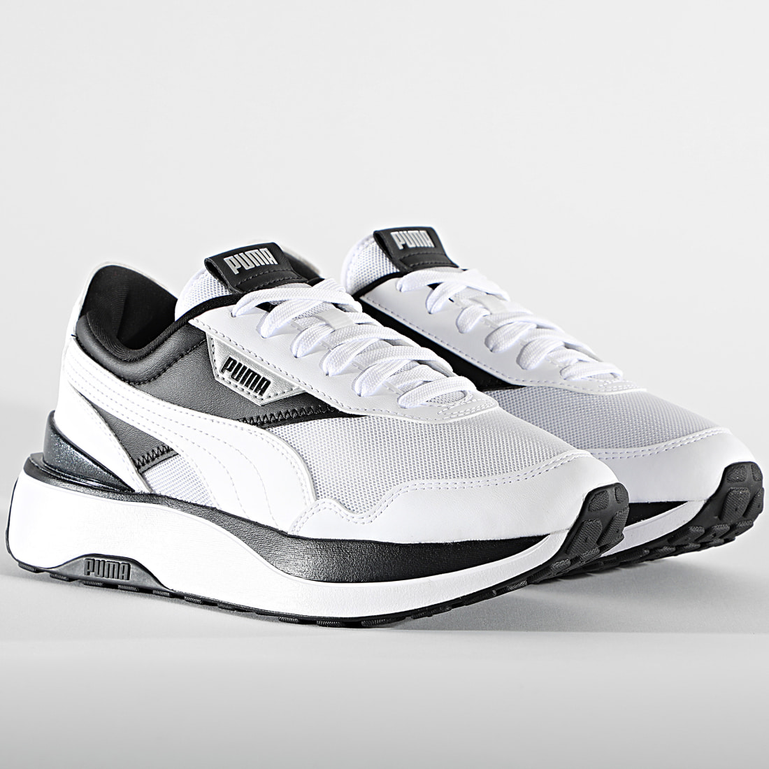 puma cruise rider black and white