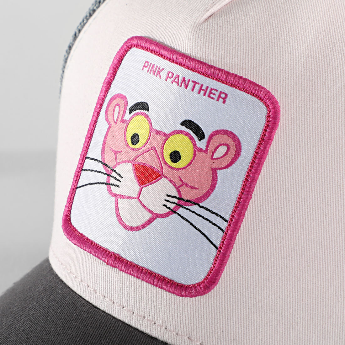 Capslab Casquette Trucker Pink Panther Gris Rose