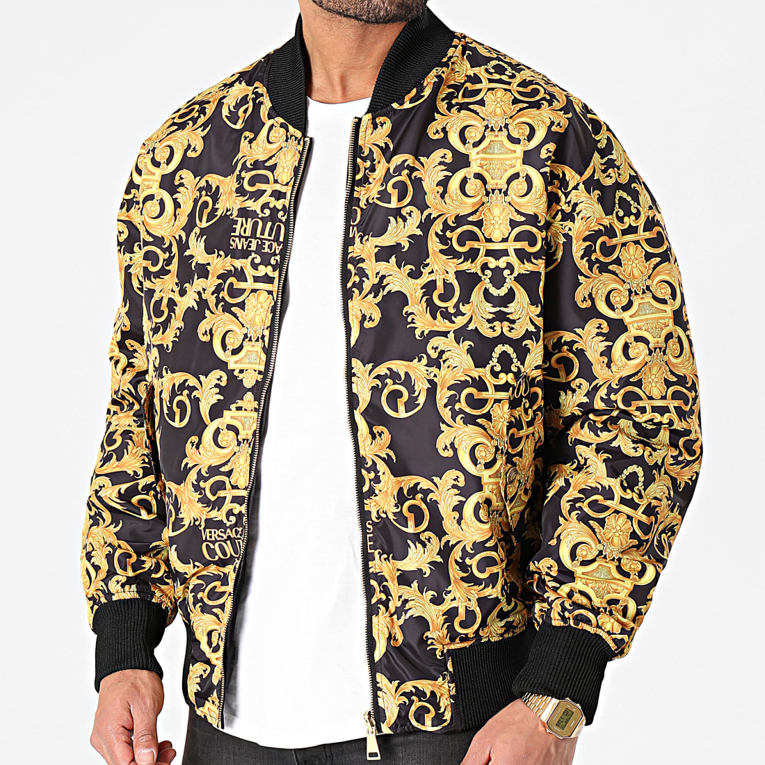 Versace Jeans Couture Bomber Print Reversible Baroque C1GWA9A725187
