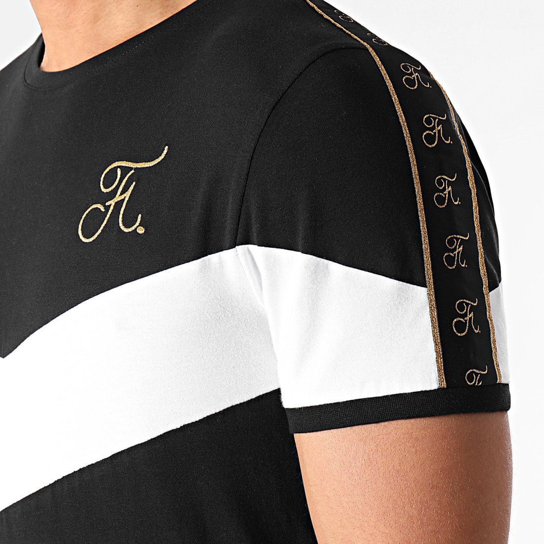 Final Club Tee Shirt Retro Bicolore Gold Edition 482 Noir Blanc