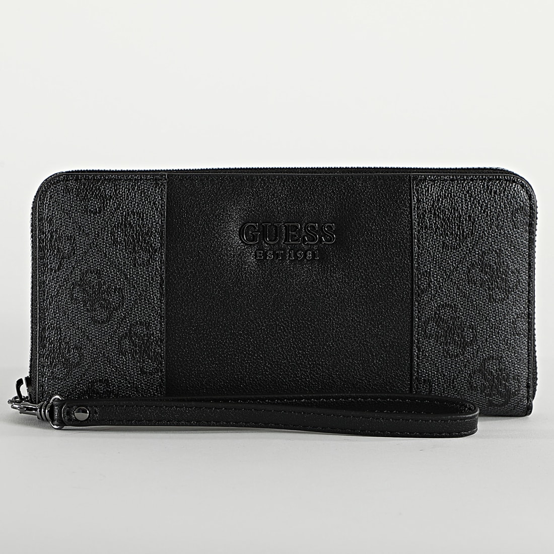 Guess - Portefeuille Femme SM796746 Noir Gris Anthracite ...