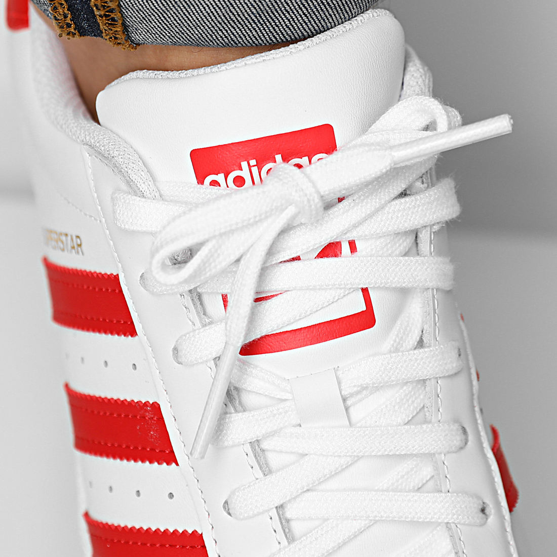 adidas superstar red and gold