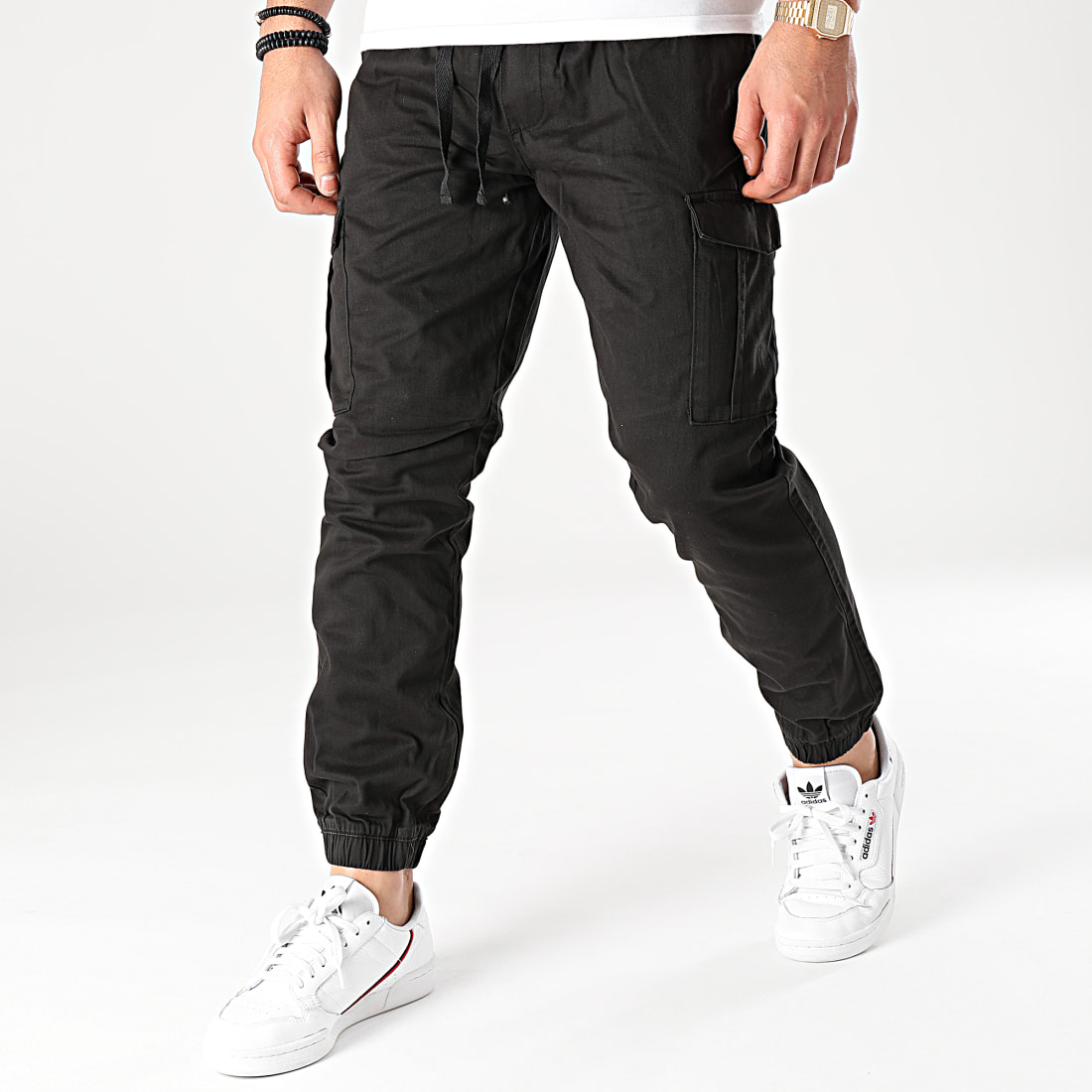 Brave Soul Jogger Pant Fine Cargo Noir