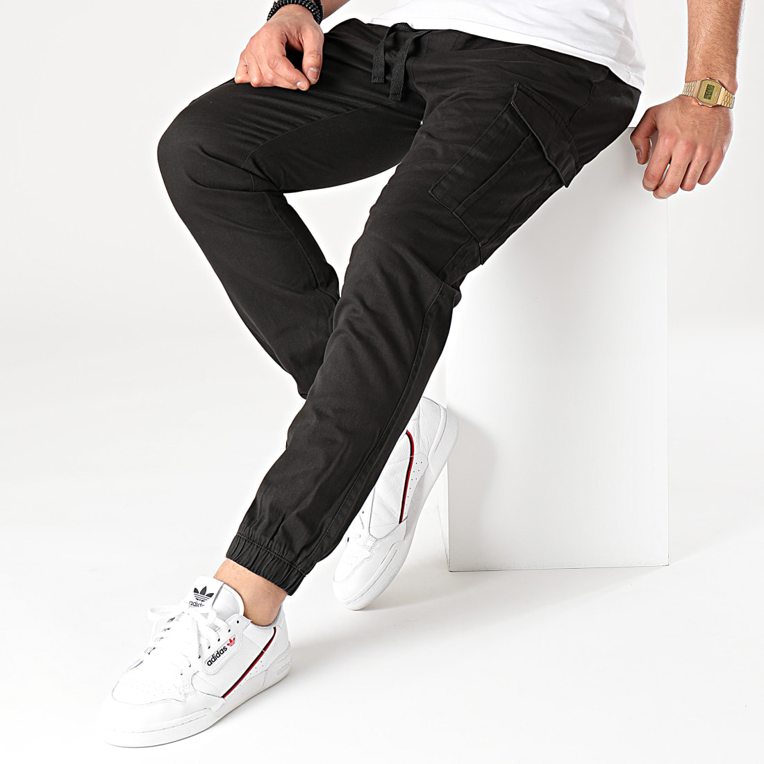 Brave Soul Jogger Pant Fine Cargo Noir