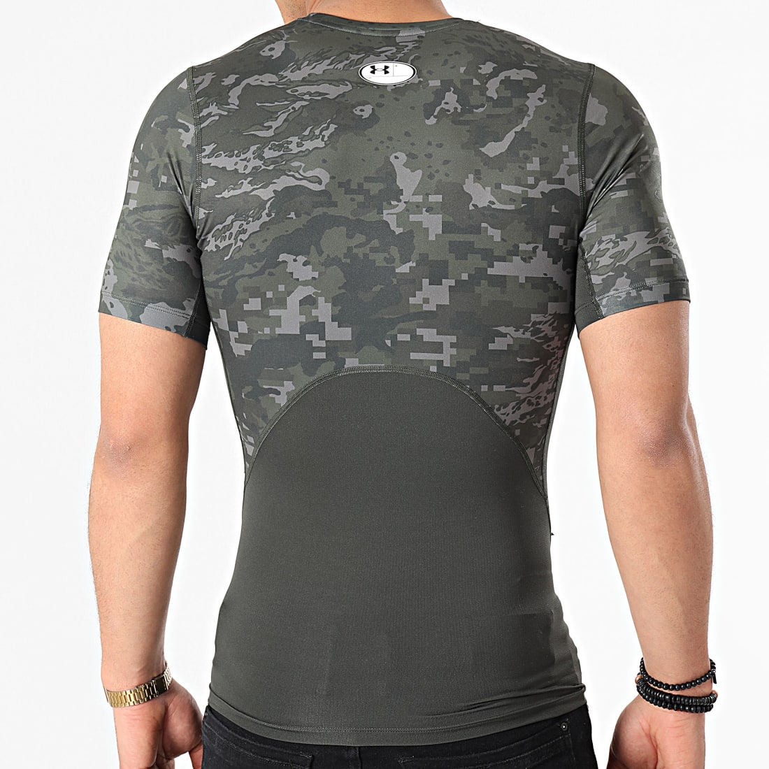 TSHIRT UNDER ARMOUR HOMME VERT CAMOUFLAGE - Univers Crampons