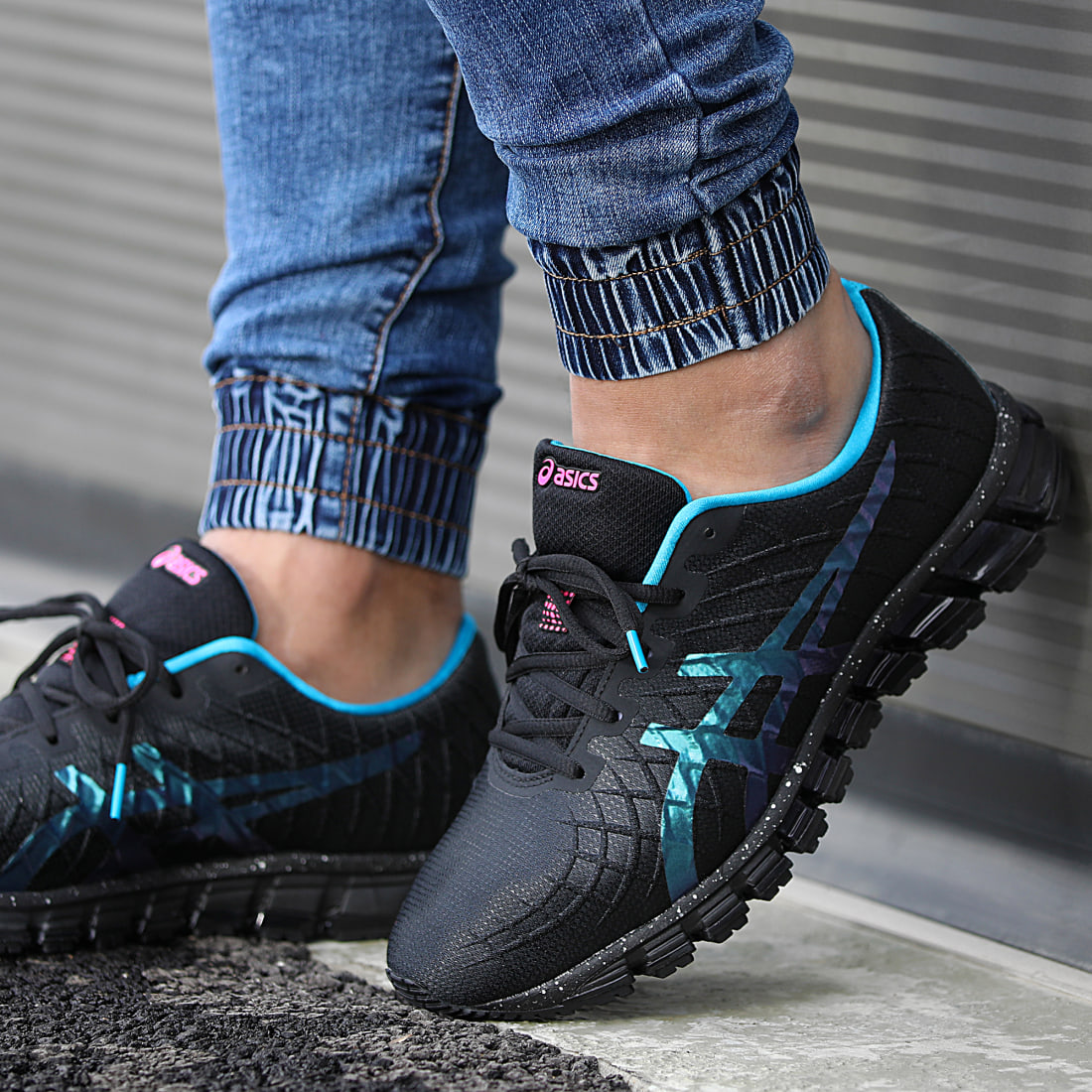 asics gel quantum 180 4 noir island blue