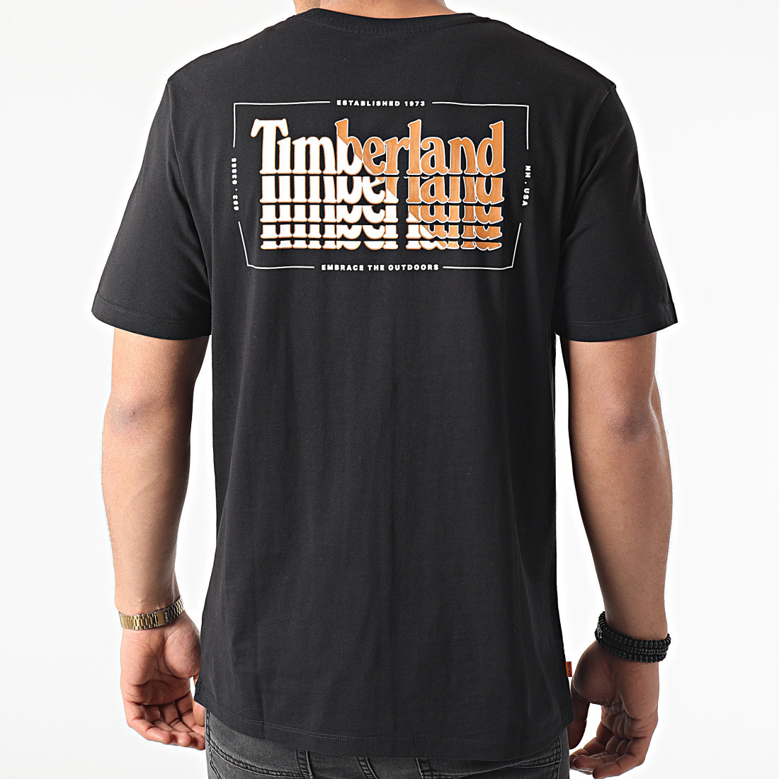 Timberland Tee Shirt Stacked A2E65 Noir