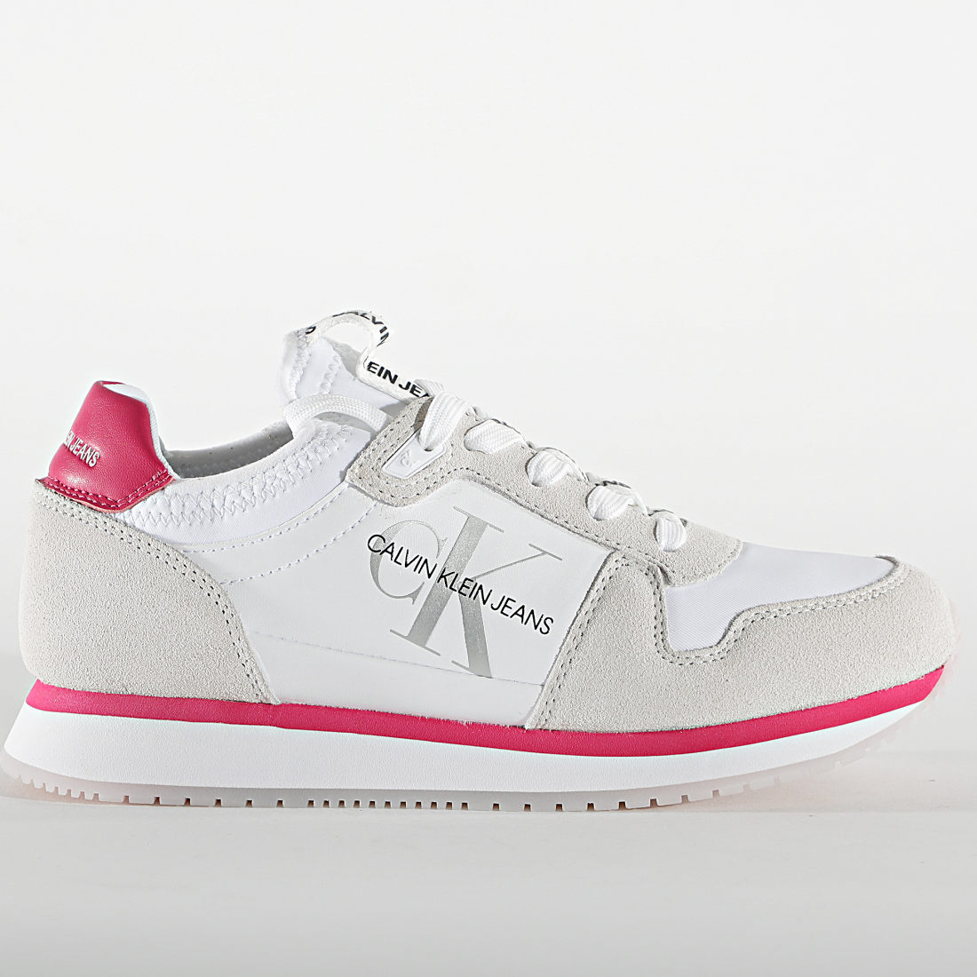 calvin klein runner sneaker lace up mesh