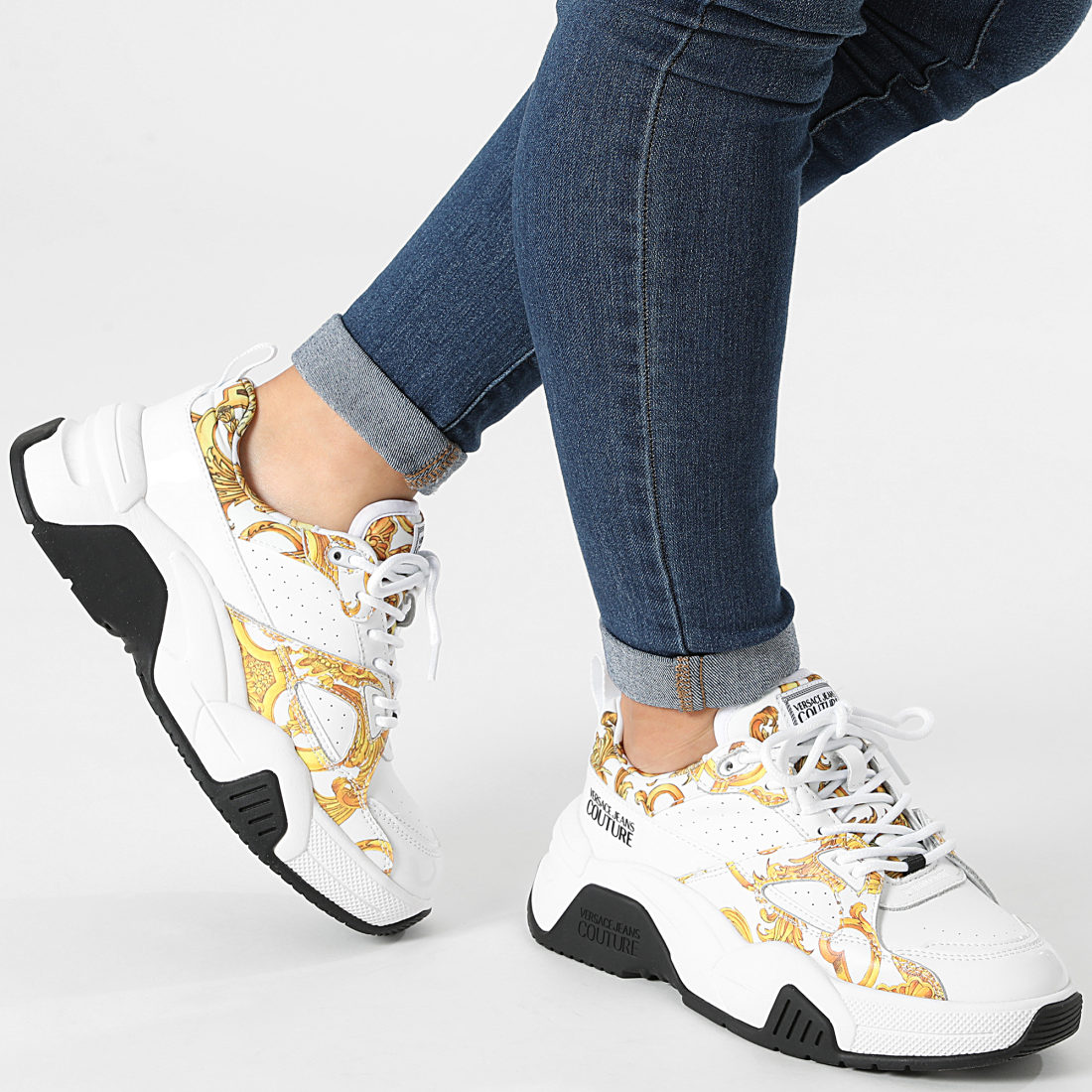 Versace Jeans Couture Baskets Femme Linea Fondo Fire E0VWASF3 White