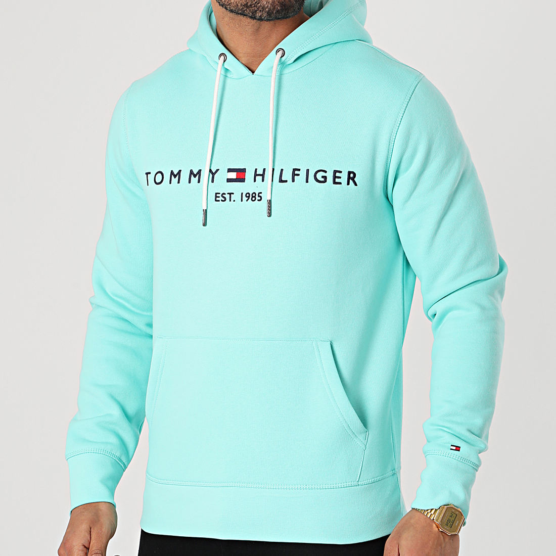 Tommy Hilfiger - Sweat Capuche Tommy Logo 1599 Blanc 