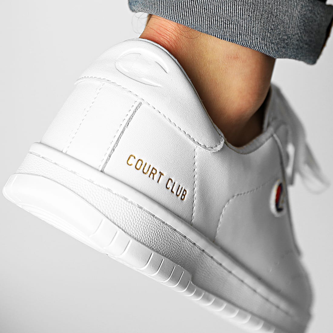 Champion white cheap court club trainers