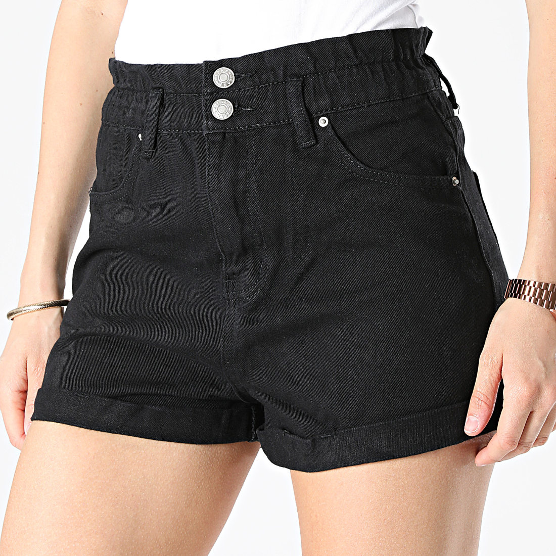 Girls Outfit Short Jean Femme K9210 Noir Laboutiqueofficielle Com