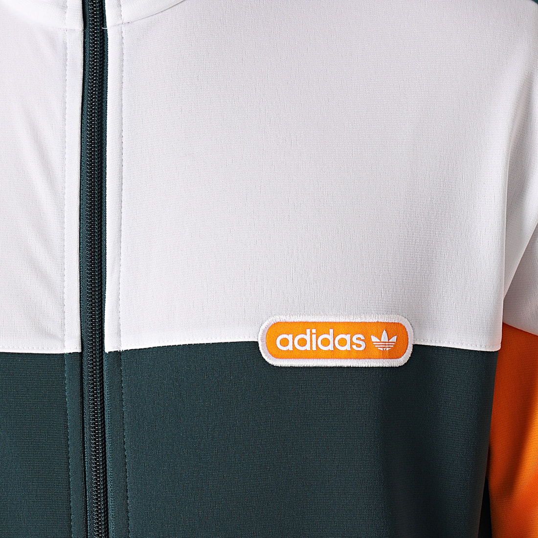 Adidas Originals - Veste ZippÃ©e A Bandes Split Firebird GN8618 Blanc Vert Orange 