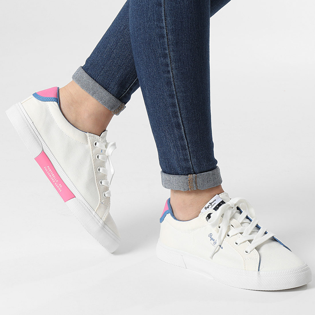 Pepe Jeans Baskets Femme Kenton Basic Girl PGS30482 White