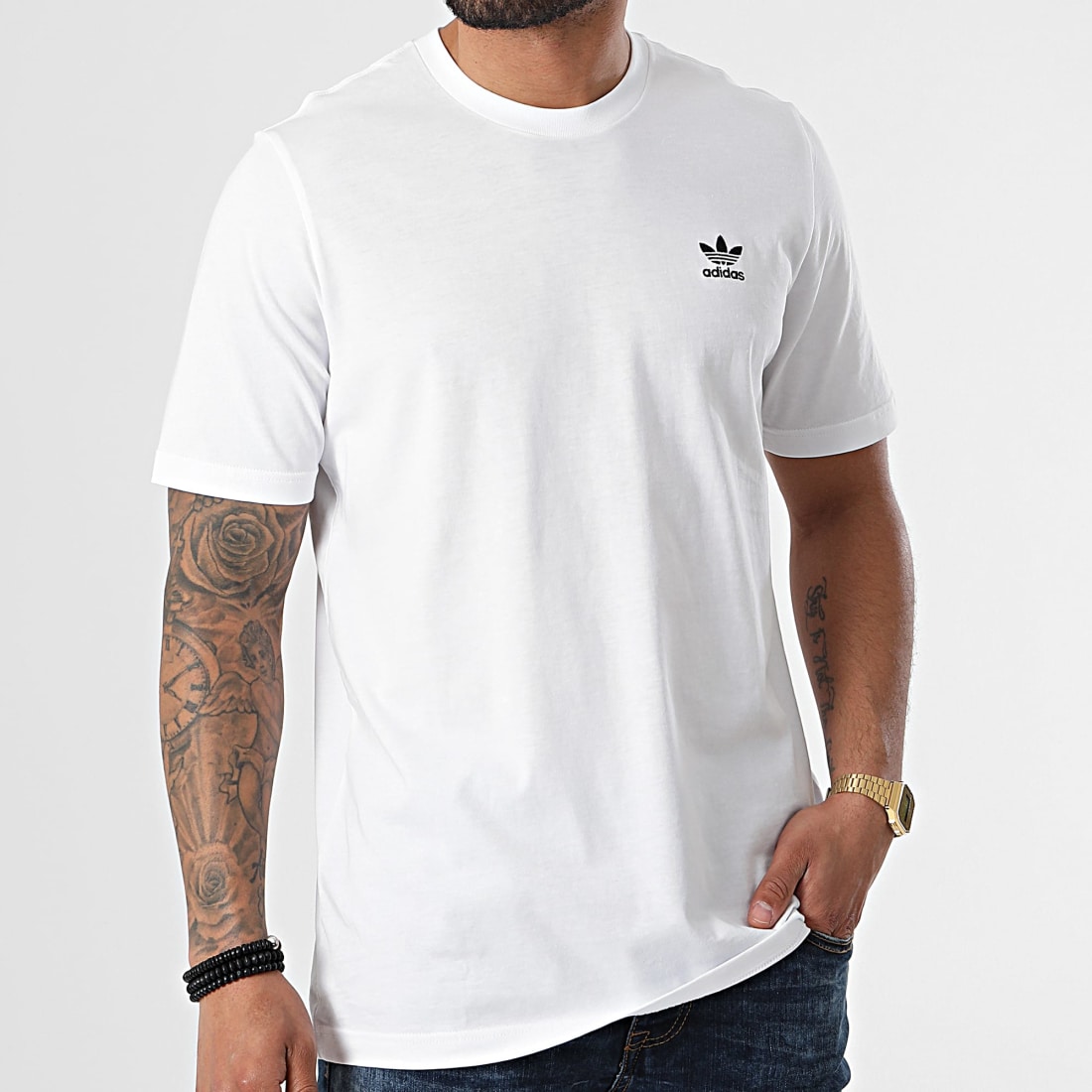 adidas - Tee Shirt Essential GN3415 Blanc - LaBoutiqueOfficielle.com