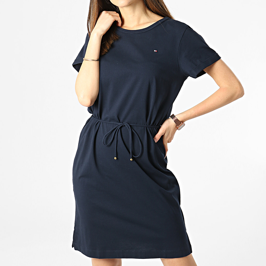 Tommy Hilfiger Robe Tee Shirt Femme Cool Shift 7812 Bleu Marine