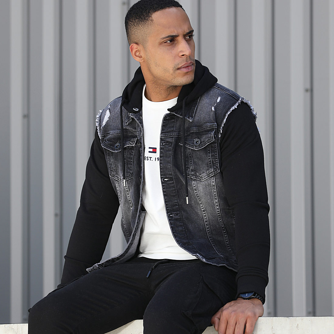 Veste en jean la boutique sale officiel