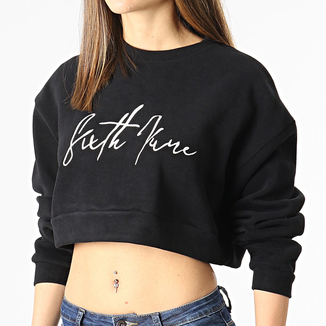 Sixth june crop crew sweatshirt