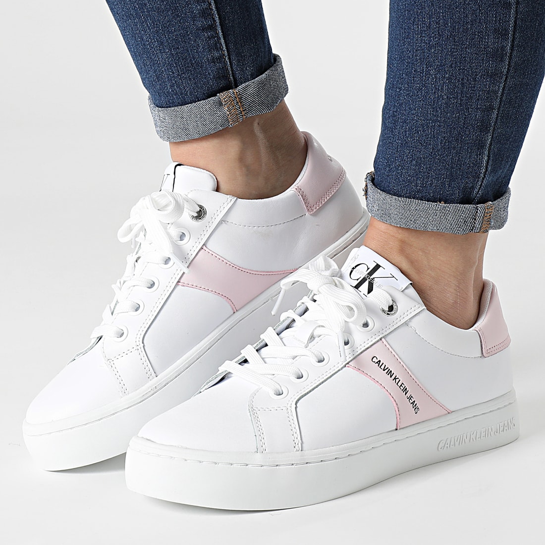 calvin klein cupsole sneaker lace up
