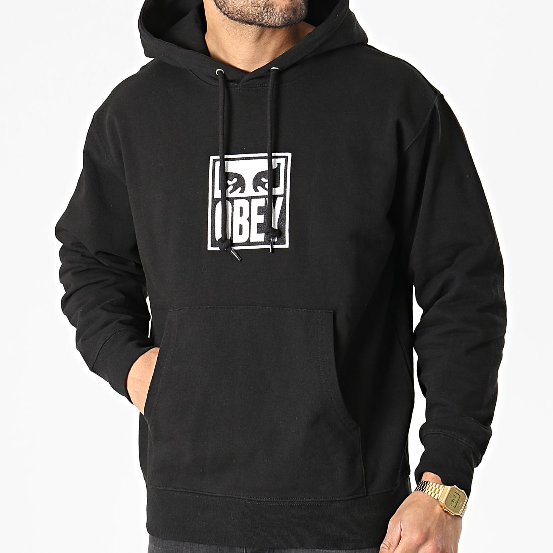 Obey Sweat Capuche Subvert Eyes Noir LaBoutiqueOfficielle