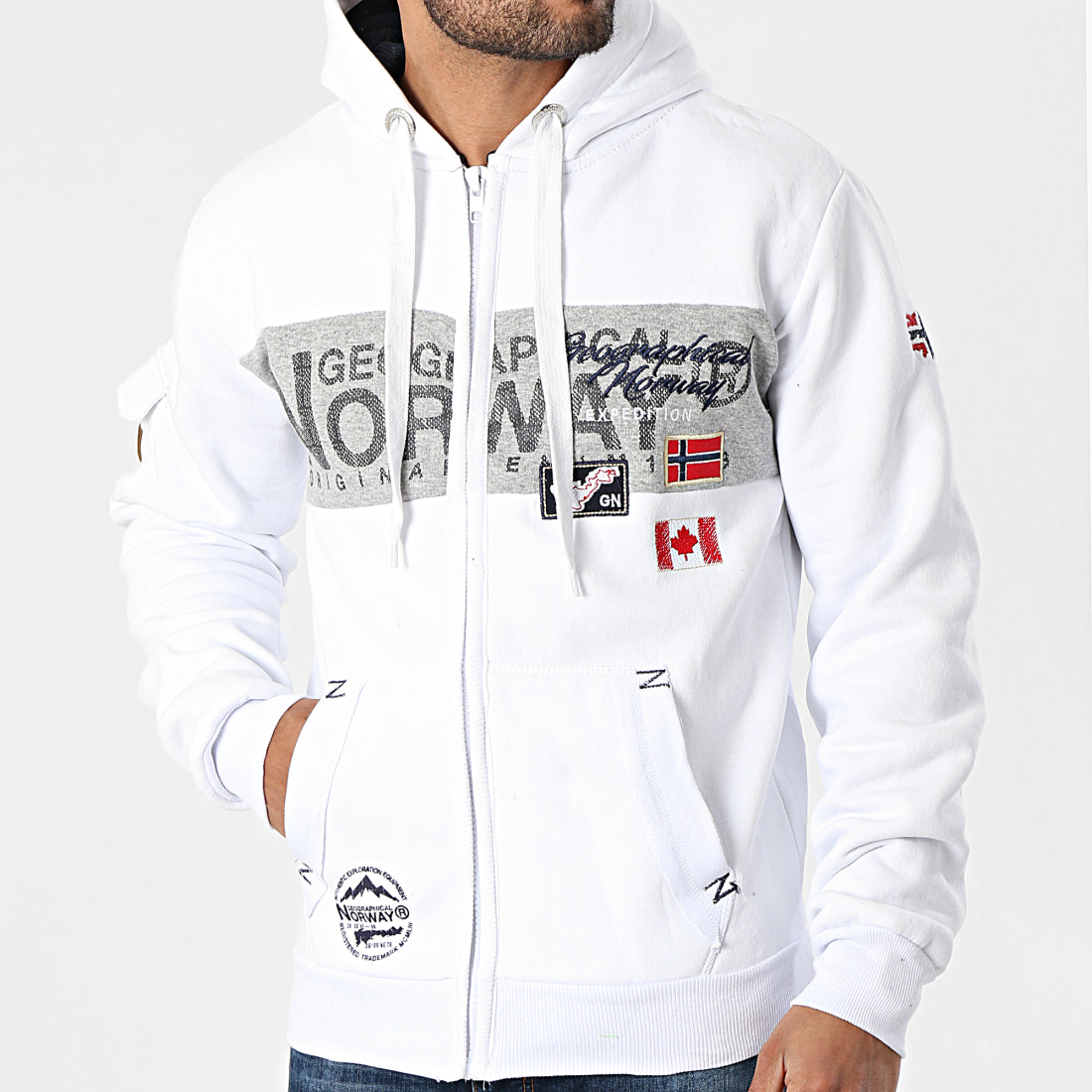 Geographical Norway Sweat Zippé Capuche Garadock