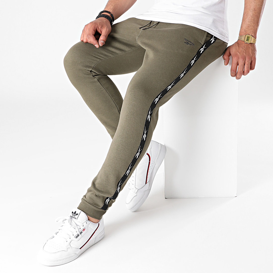 Reebok Training Essentials Tape Jogger Pants - Green | Reebok MLT