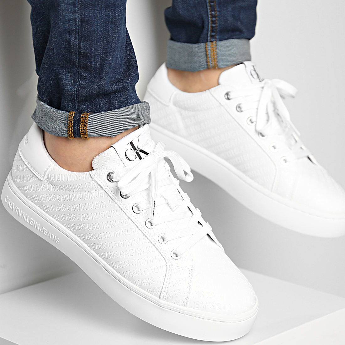 calvin klein chunky cupsole lace up