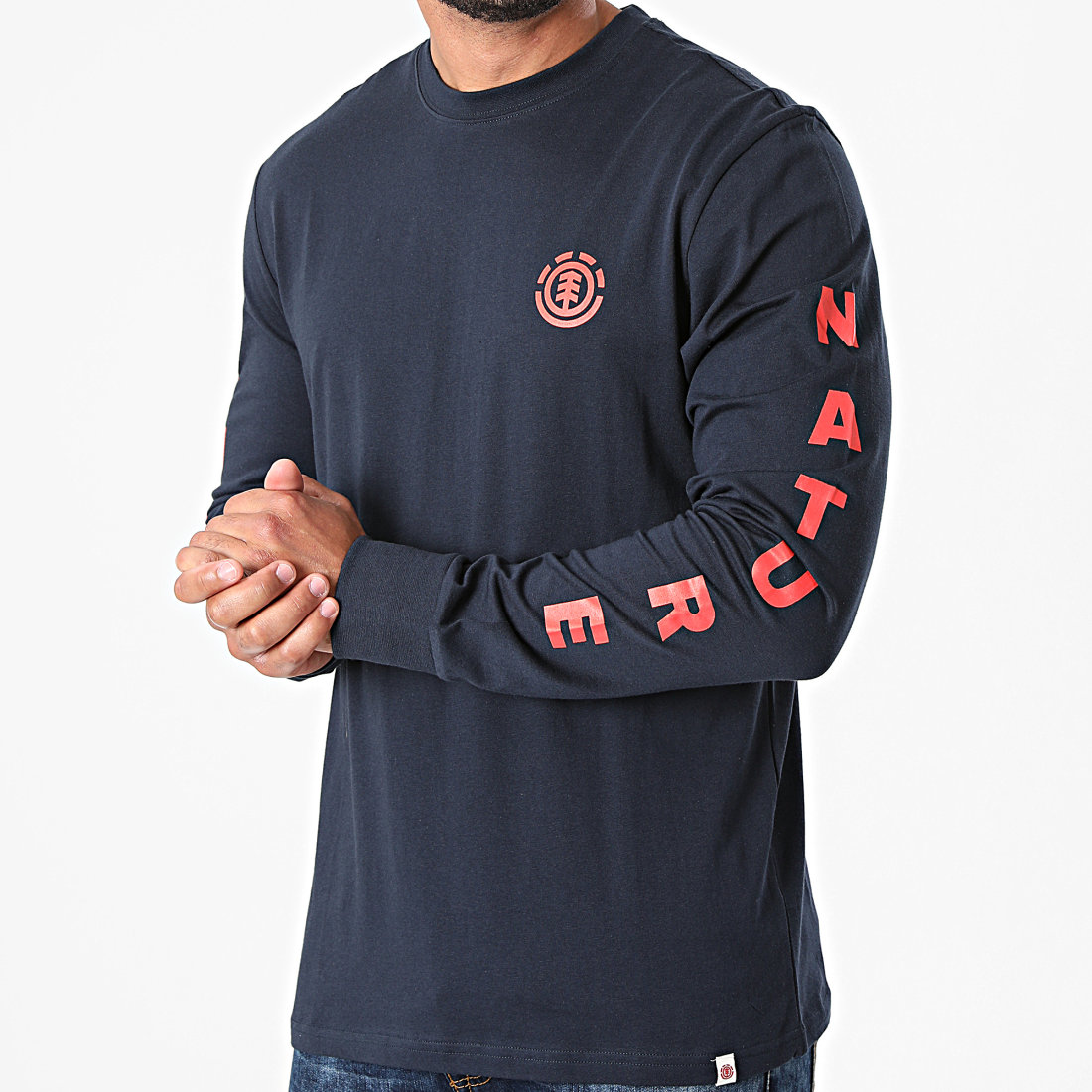 Element Tee Shirt Manches Longues Argos Bleu Marine