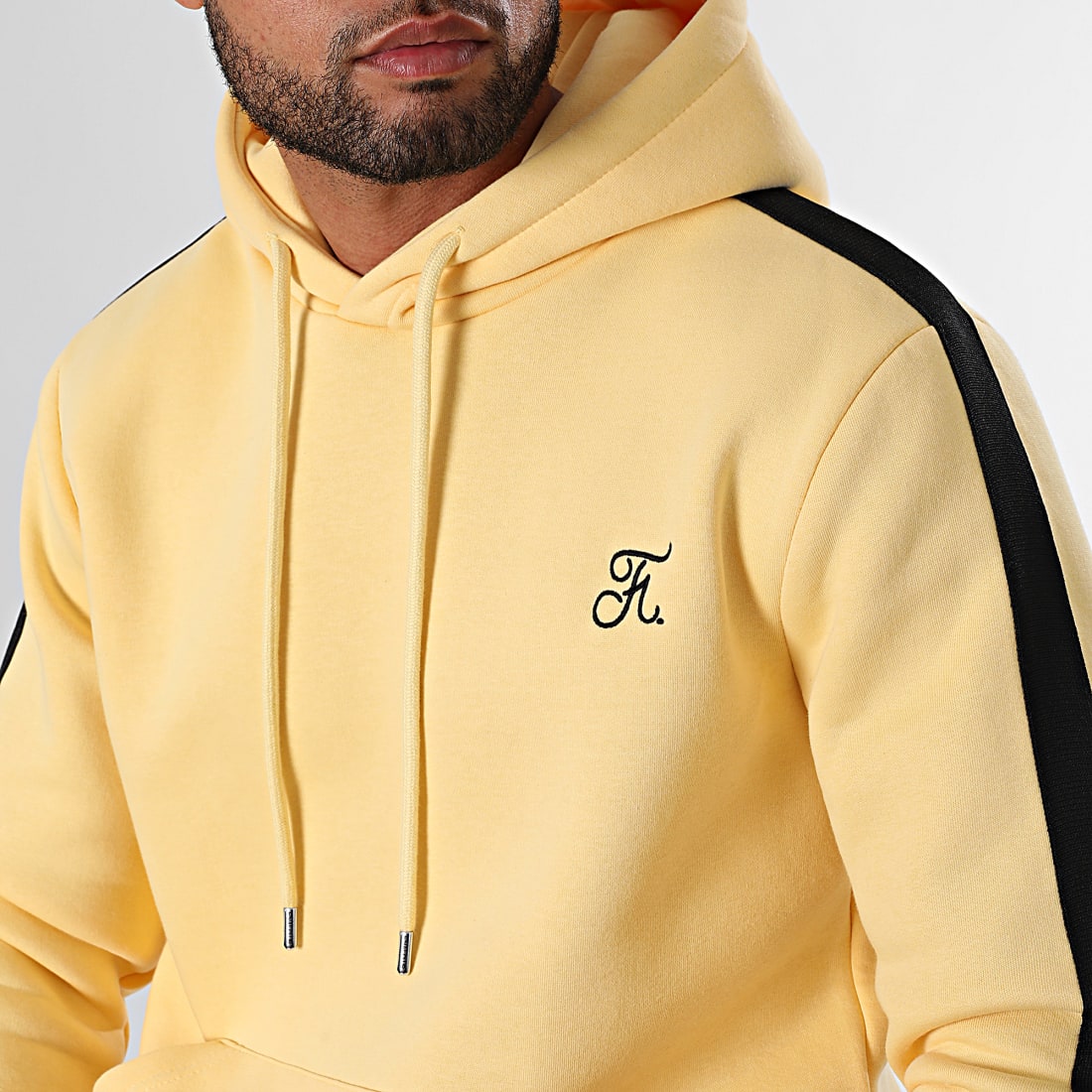 sweat à capuche jaune pastel - Main Image