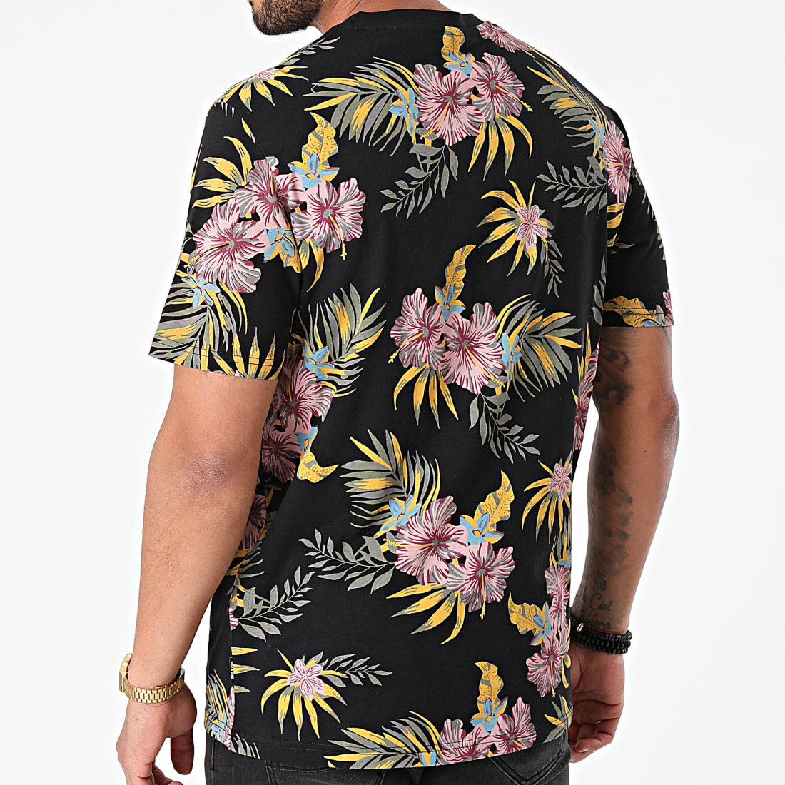Only And Sons Tee Shirt Kane Life Noir Floral