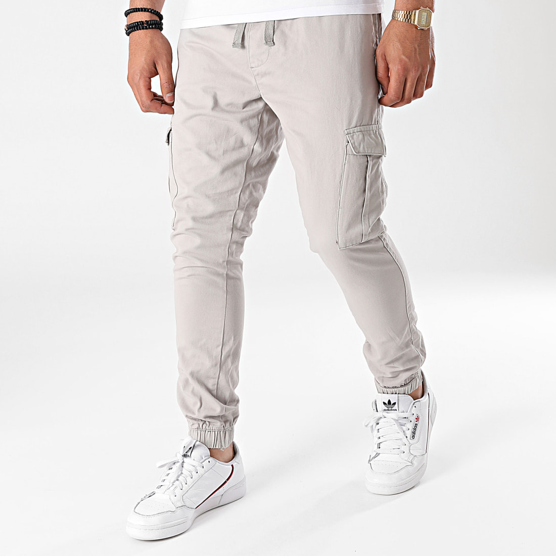Brave Soul Jogger Pant Fine Cargo Gris