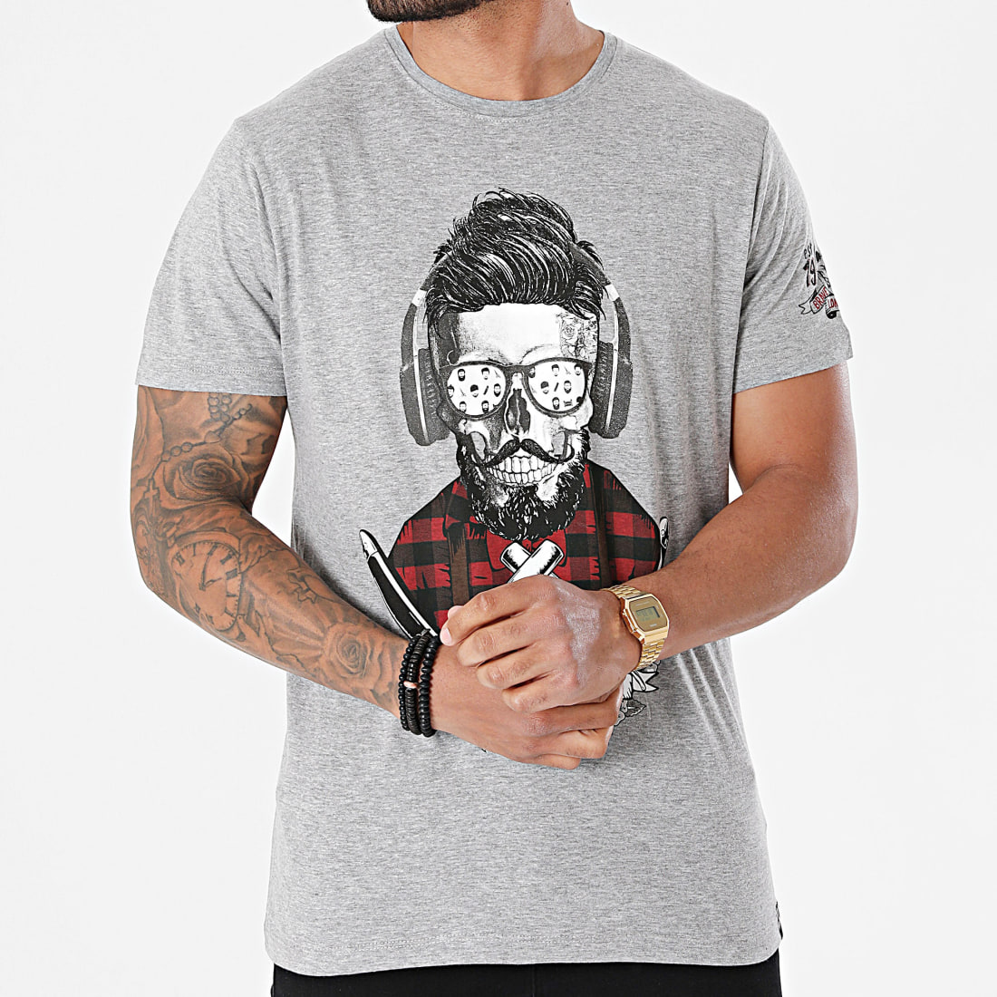 Brave Soul Tee Shirt Apogee Gris Chiné