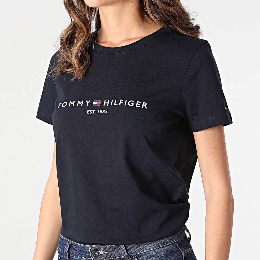 Tommy Hilfiger Tee Shirt Femme Heritage 1999 Bleu Marine